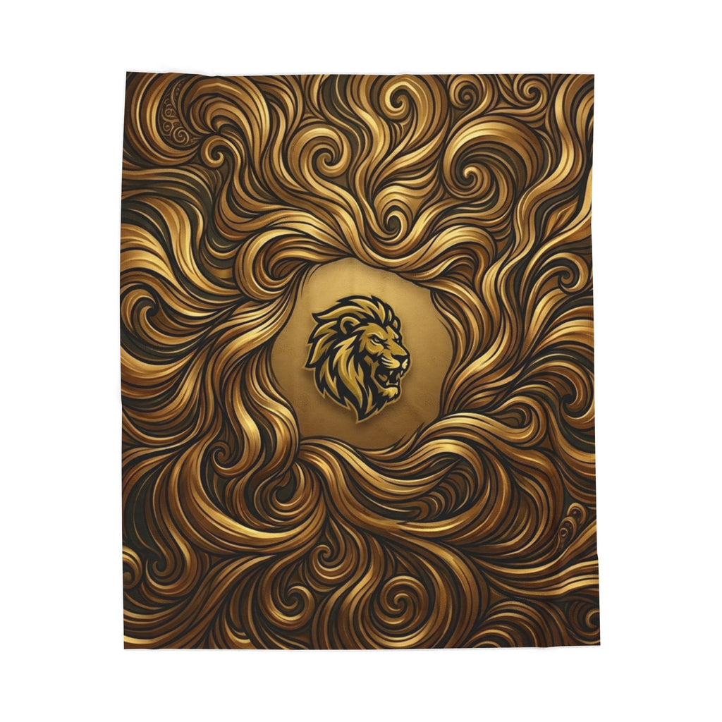 Lion Emblem Velveteen Plush Blanket