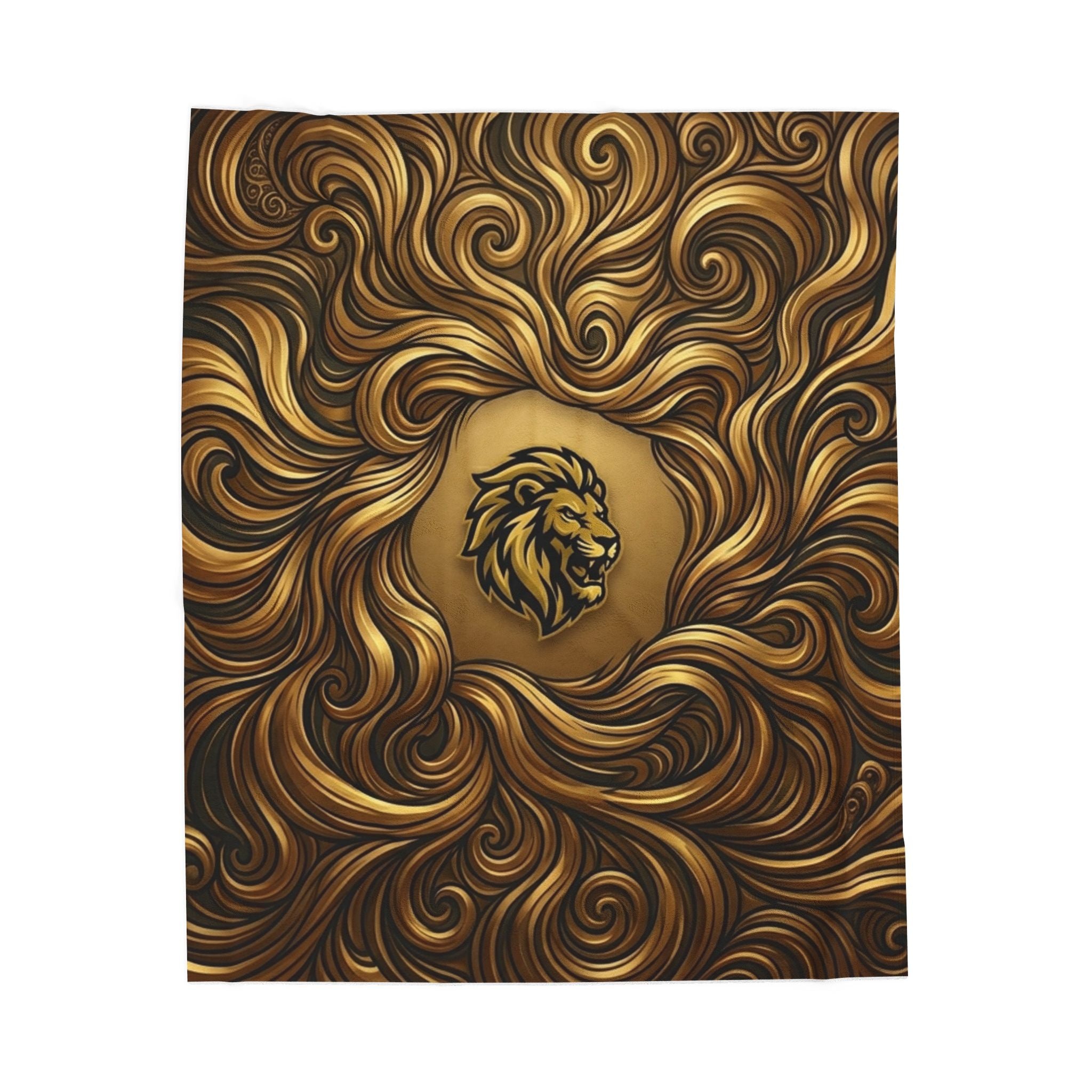 Lion Emblem Velveteen Plush Blanket