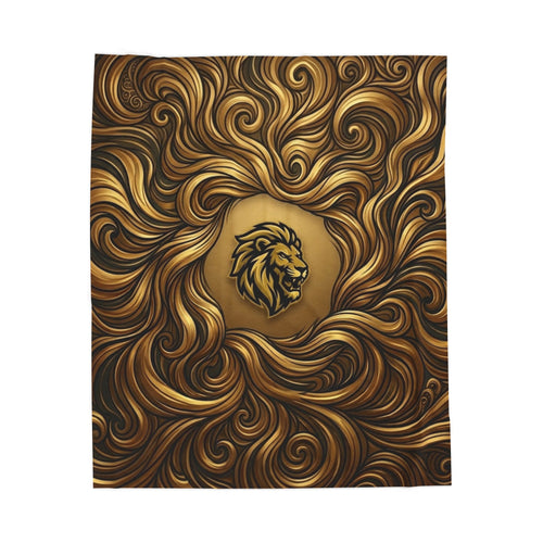 Lion Emblem Velveteen Plush Blanket