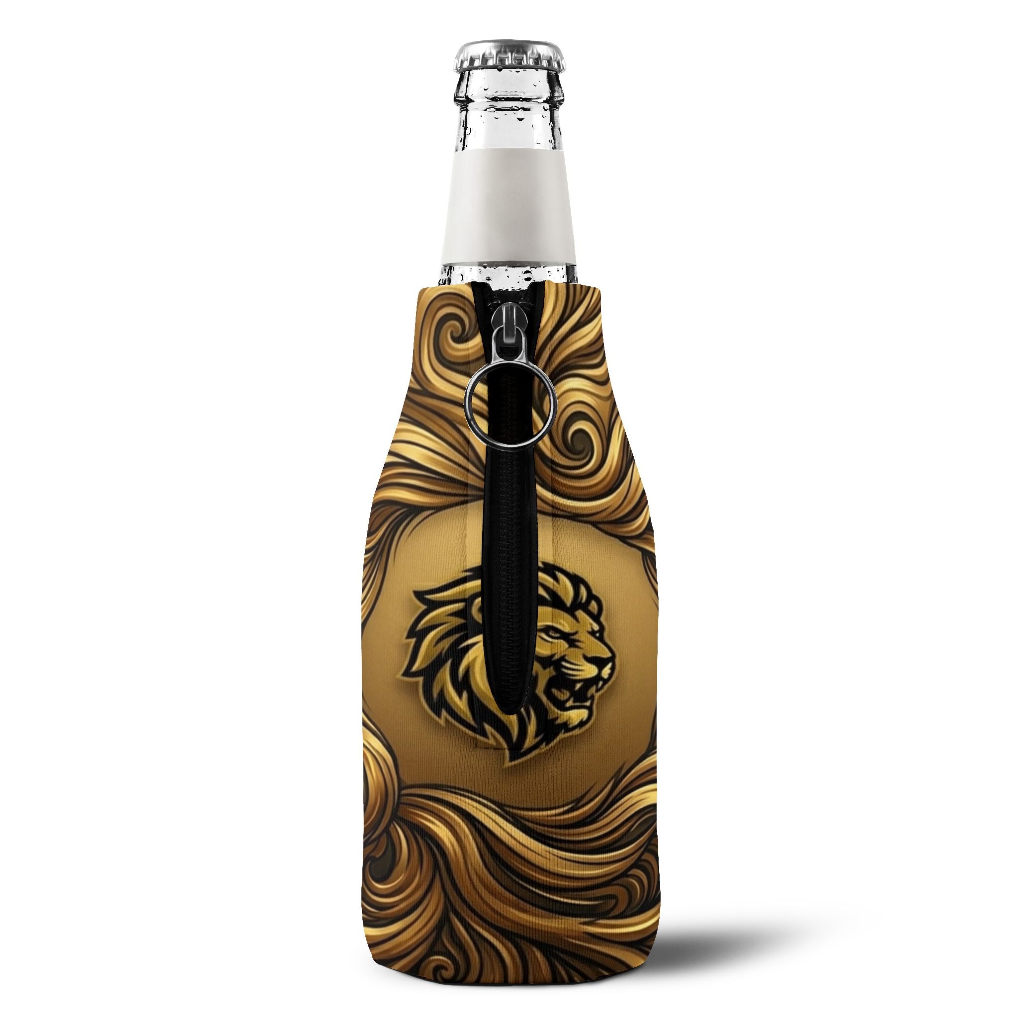 Lion Swirl Zip-Up Bottle Cooler Sleeve