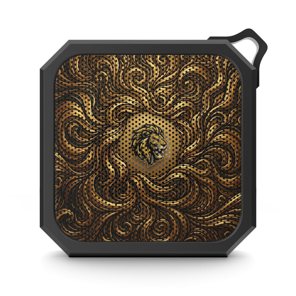 Portable Outdoor Bluetooth Speaker — Rustic Lion Swirl Design