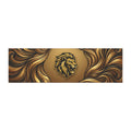 Lion Mane Car Magnet — Gold Heraldic Lion Ribbon Automotive Decal