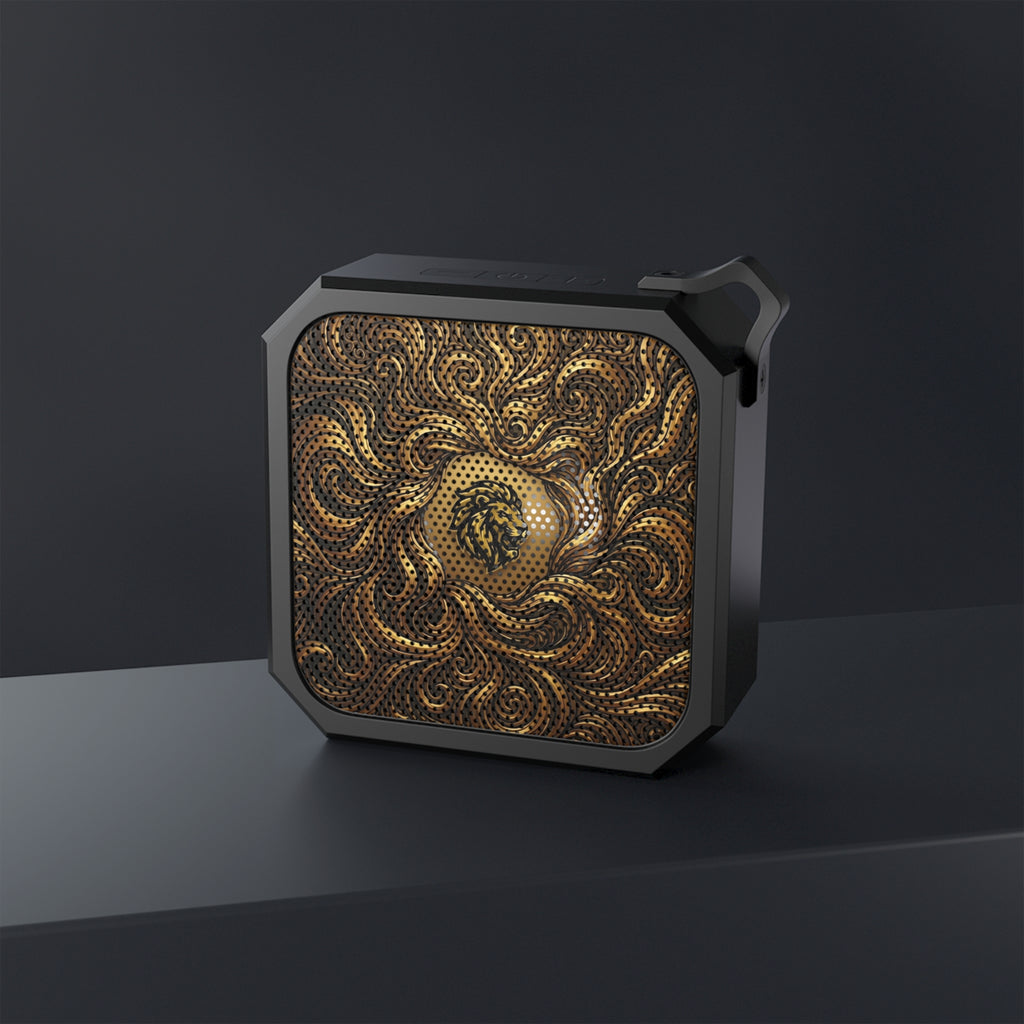 Portable Outdoor Bluetooth Speaker — Rustic Lion Swirl Design