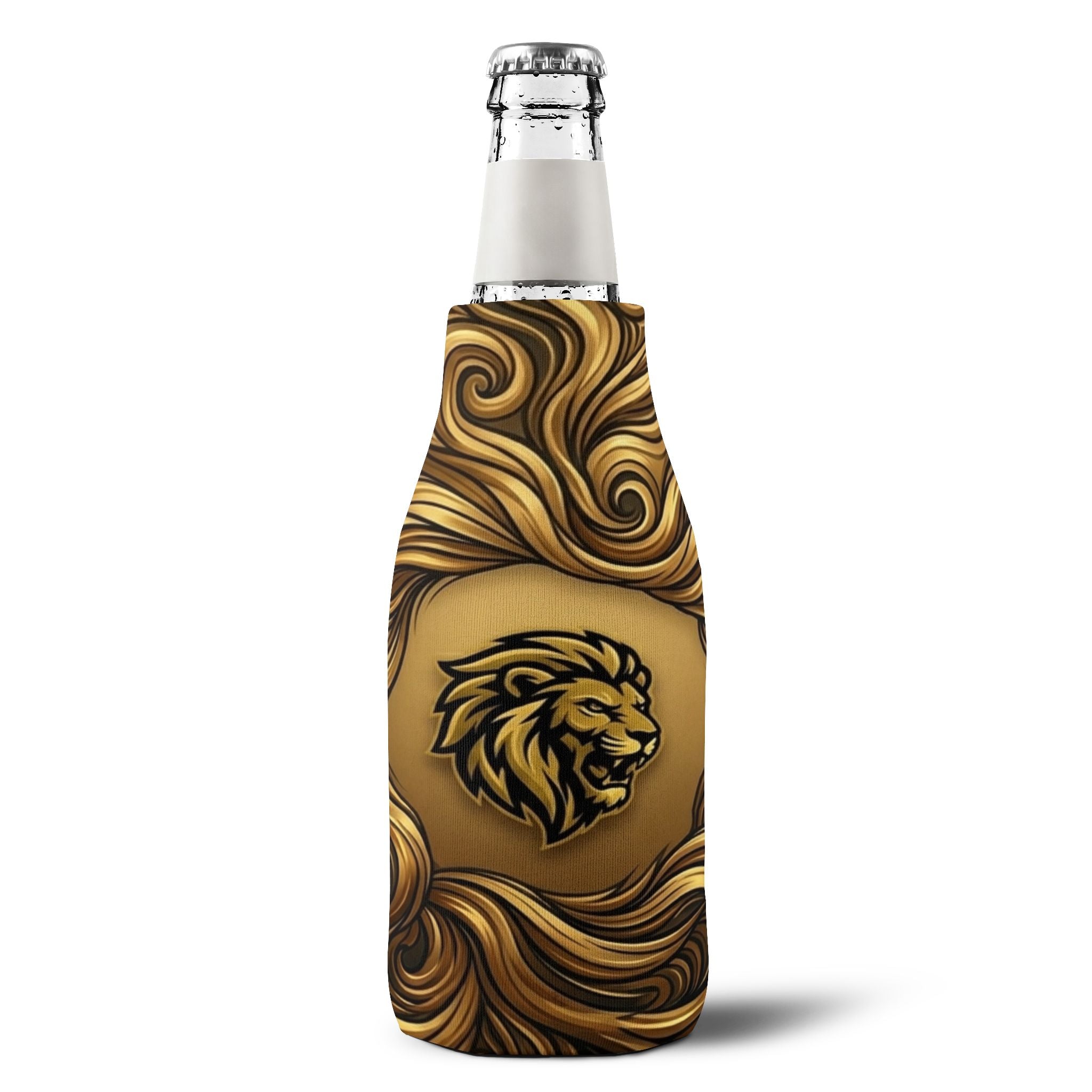 Lion Swirl Zip-Up Bottle Cooler Sleeve
