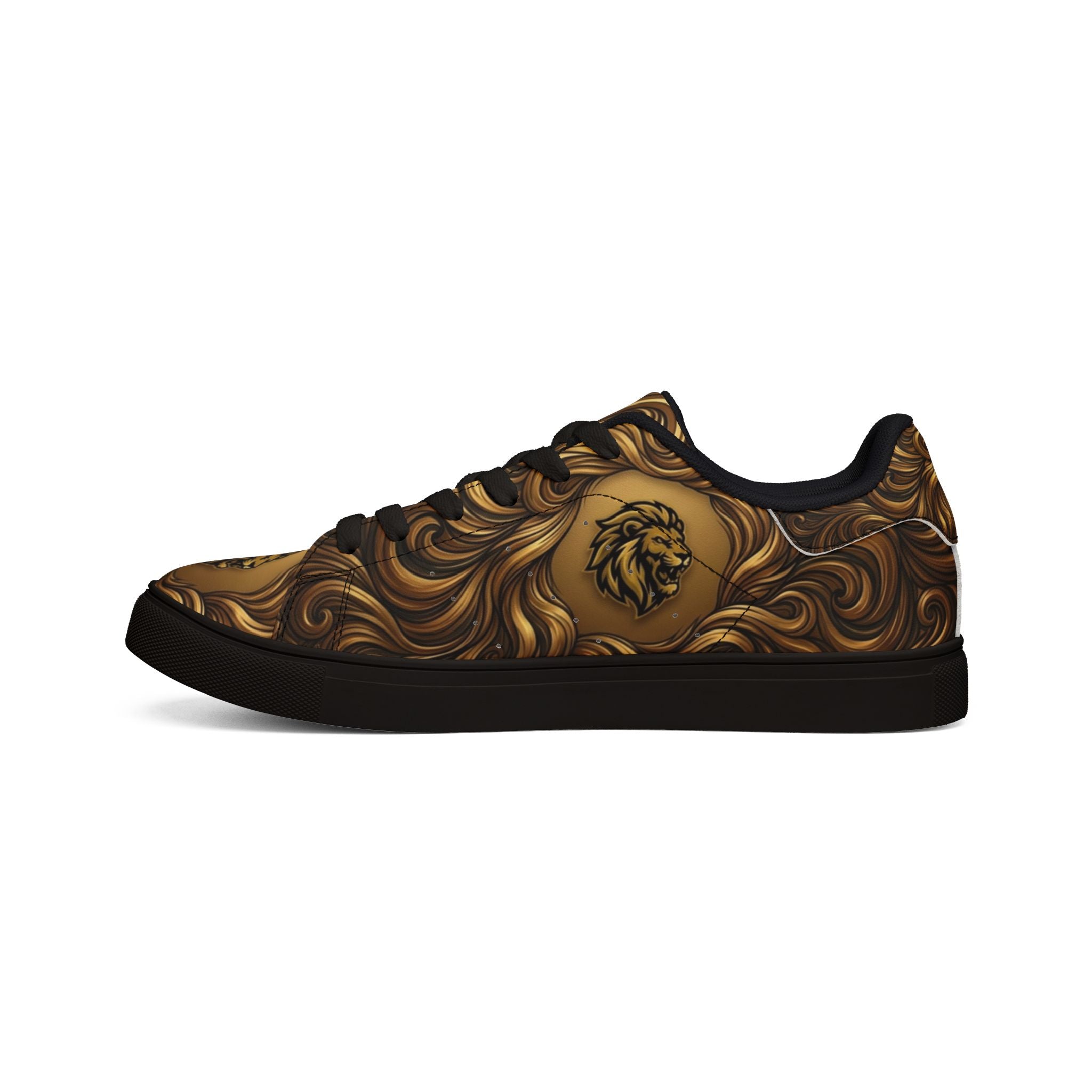 Lion Swirl Leather Sneakers