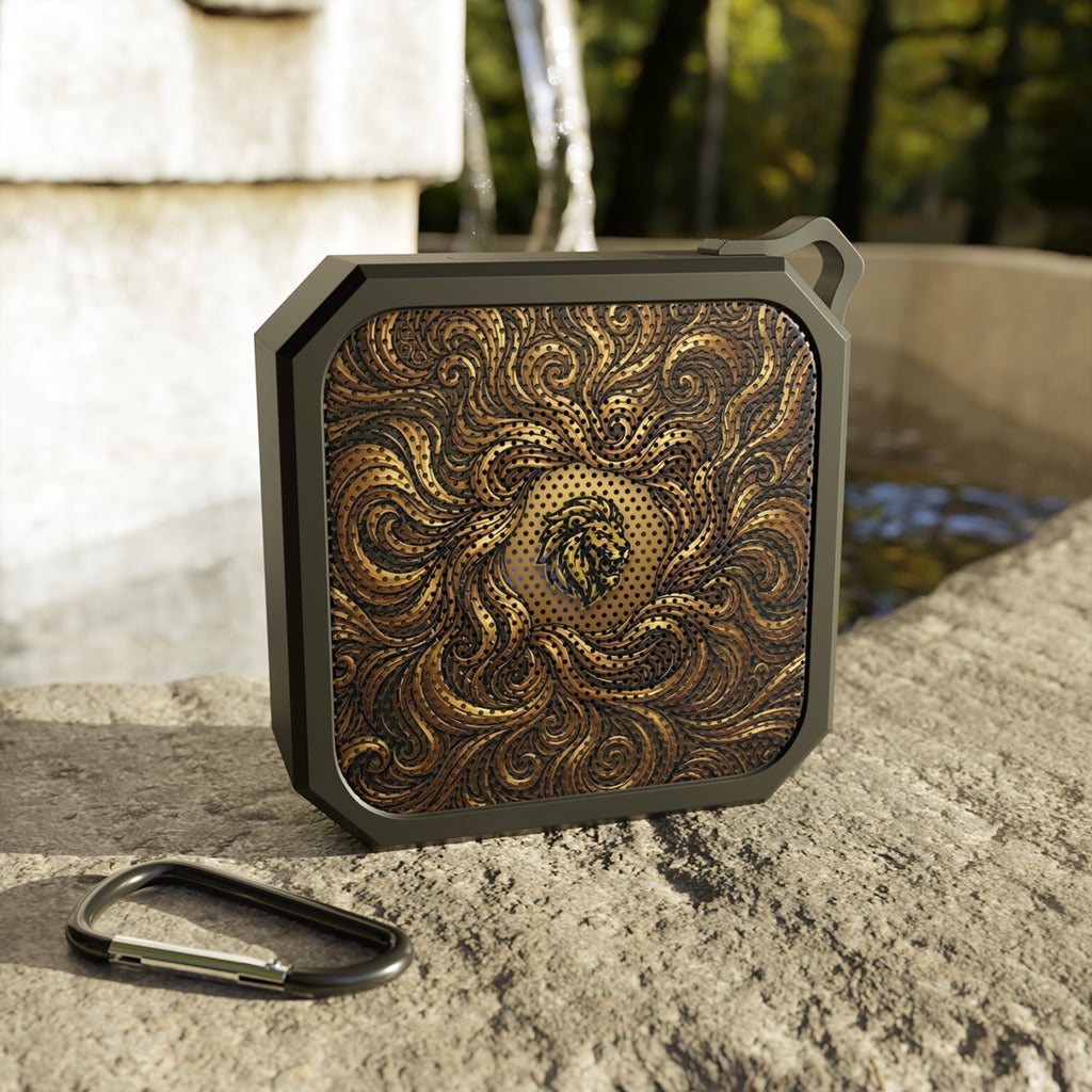 Portable Outdoor Bluetooth Speaker — Rustic Lion Swirl Design