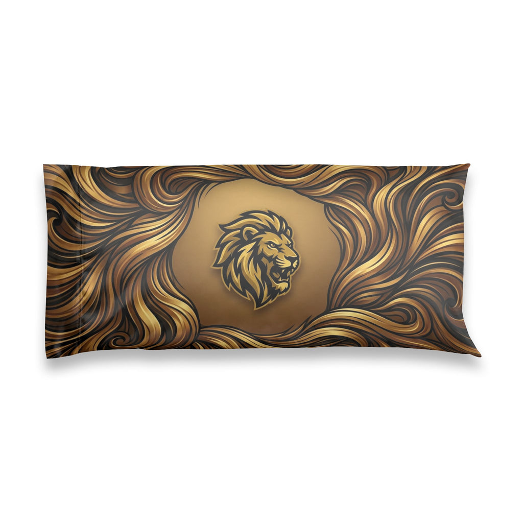 Lion Mane Satin Pillowcase — Luxurious Gold Lion Decorative Pillow Cover