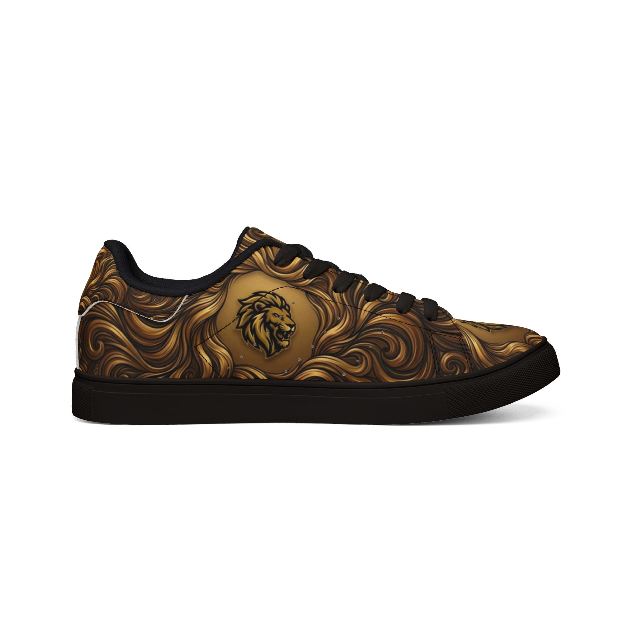 Lion Swirl Leather Sneakers