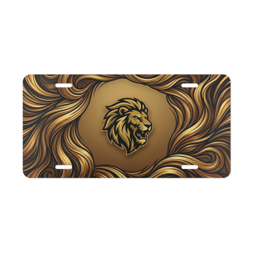 Lion Vanity Plate - Decorative Front License Plate with Regal Mane Design