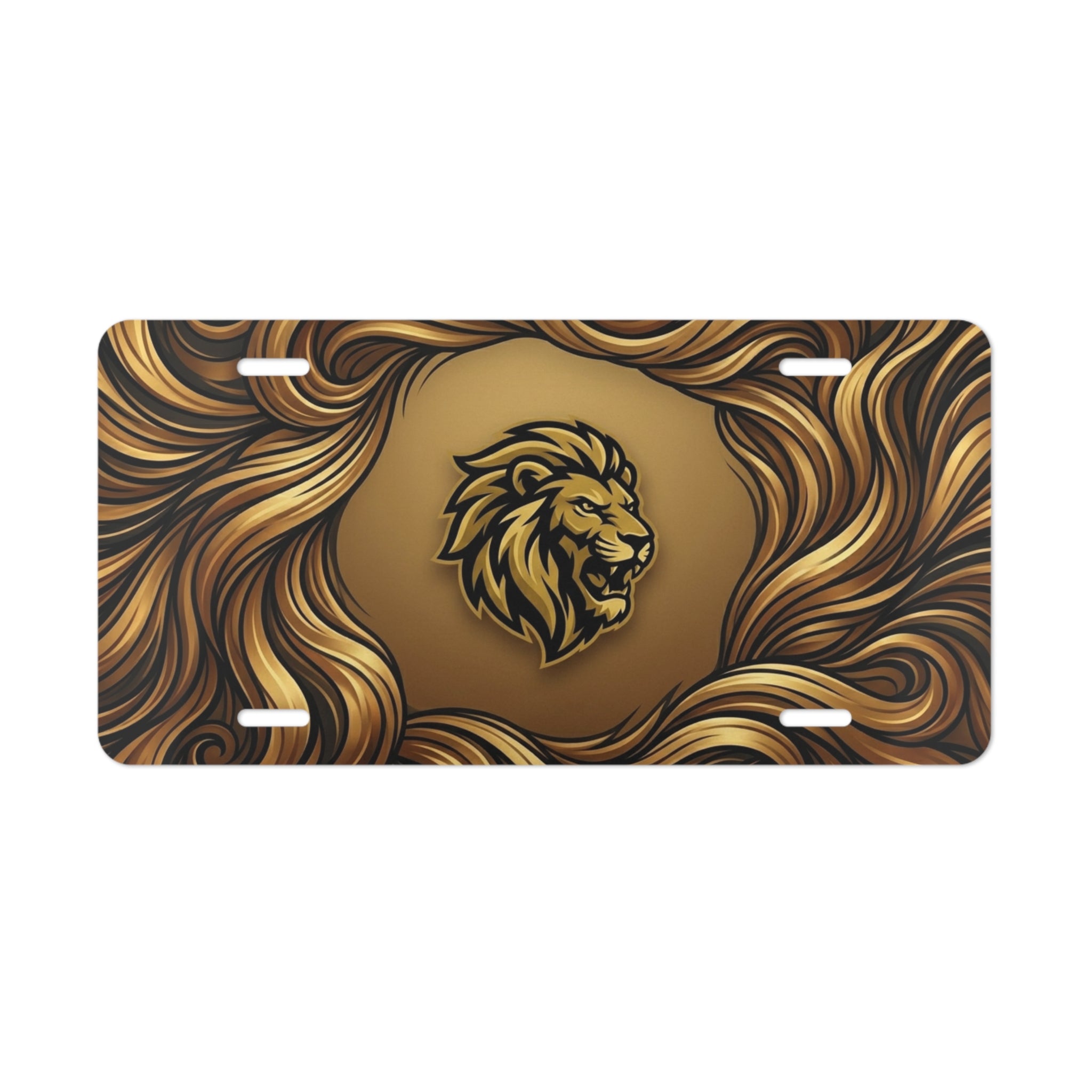Lion Vanity Plate - Decorative Front License Plate with Regal Mane Design
