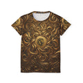 Golden Lion Swirl Women's Sports Jersey — All-Over Print Athletic Tee